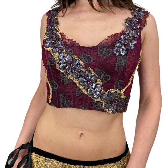 embellished corset style top - Picture 1 of 4